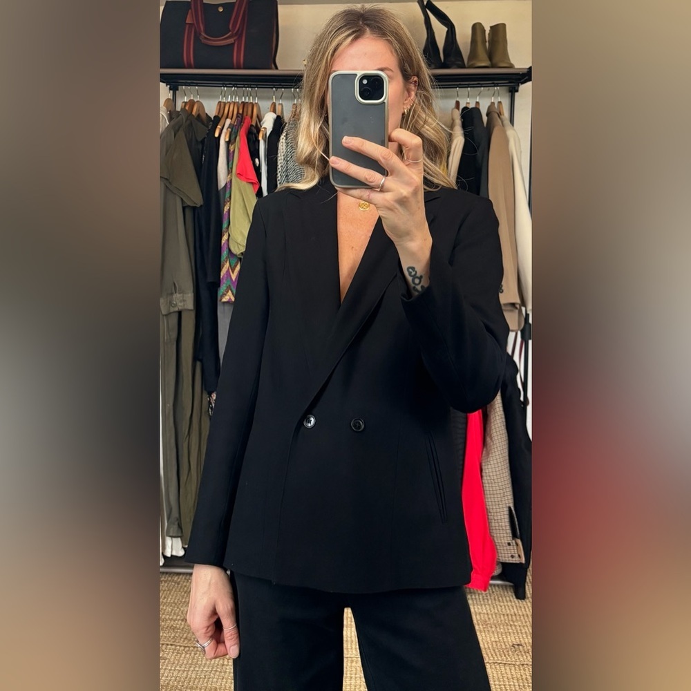 Vintage Classic 100% Wool Black Blazer Jacket - Picture 4 of 13